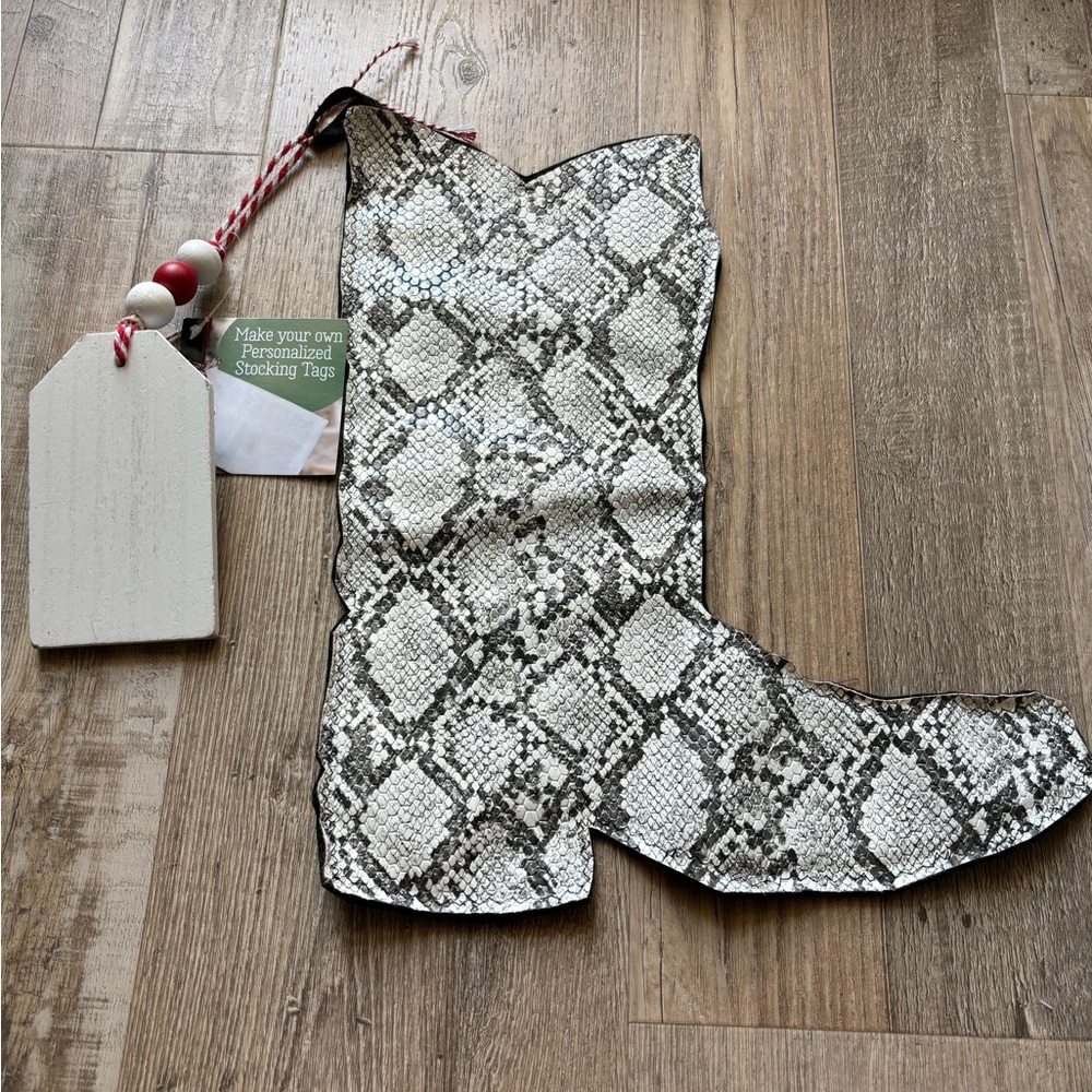 Snake skin cowboy stocking